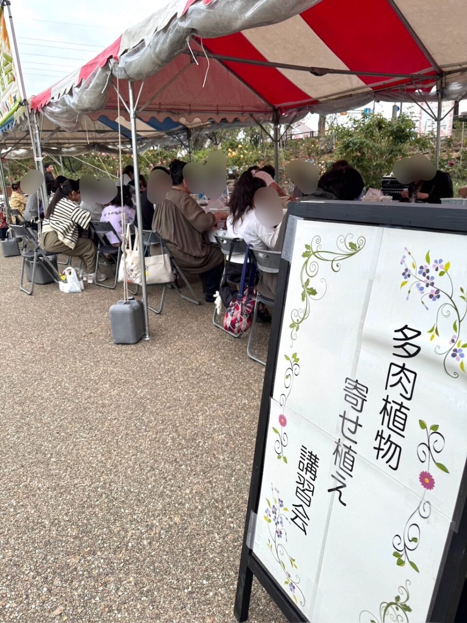 多肉植物寄せ植え講習会の様子