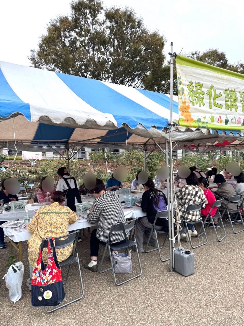 多肉植物寄せ植え講習会の様子